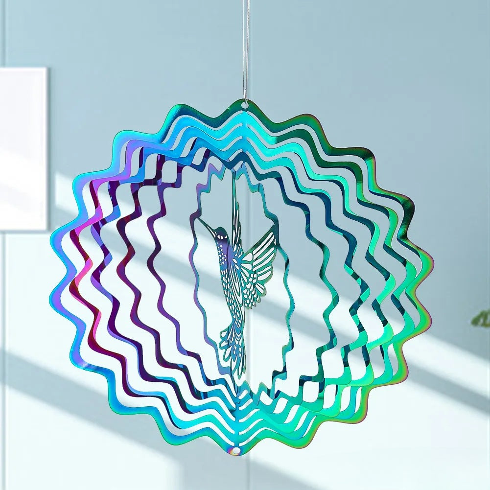 Wholesale 3D Color Rotating Stainless Steel Wind Chimes